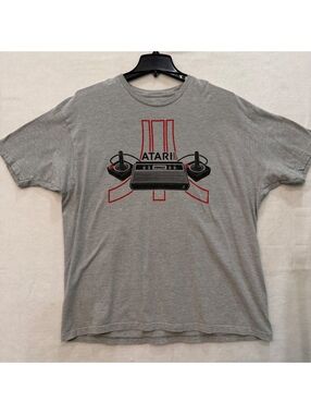 Atari Gray T-Shirt Ripple Junction Size 2XL Short Sleeve Tee Gaming Retro